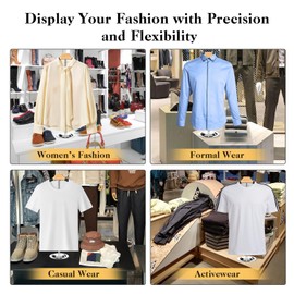 2 Pack T Shirt Display Stand for Vendors ，18.1-31" Adjustable Height Clothing Display Stand Tshirt Display Shoulder Stand Shirt Rack Dress Form Stand Mannequin Torso Stand for Shops