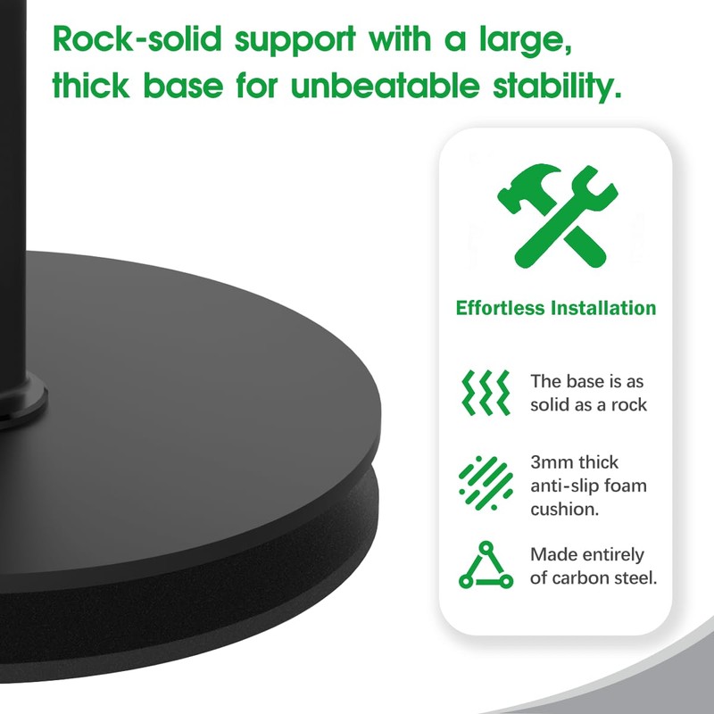 Overhead Phone Stand for Desk, Heavy Duty Aluminum Overhead Phone