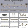 Double Curtain Rods Antique Bronze,Room Darkening Curtain Rod for 72-144