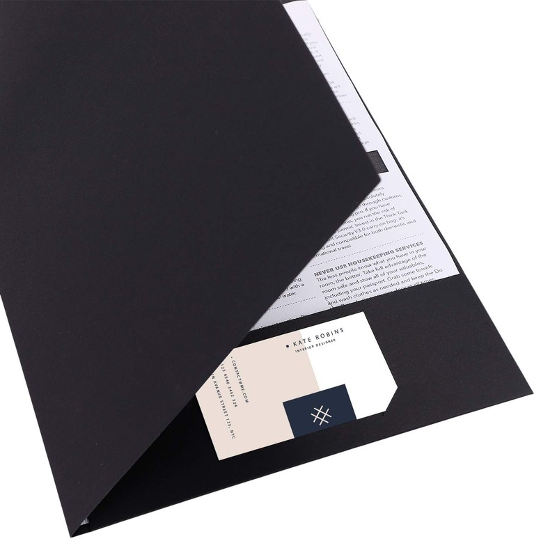 10Pcs A4 Kraft Paper Black File Folder Business Report Presentation