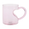 Bioworld Heart Transparent Pink Glass Mug