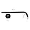 Meer Brazo Para Regadera 50 Cm Negro Mate Alta Calidad