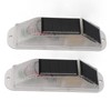 2pcs Solar Strobe Warning Light Waterproof Light Control High Bright