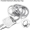 CAAK Titanium Keychain Double Ring, Lightweight, Outer Diameter: 10 mm/12