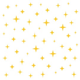 Stickerscape Star Wall Stickers (Mixed - 1 Sheet - Yellow) | Space Wall Stickers for a Night Time Themed Bedroom or Nursery | Easy to Apply, Cleanly Removable