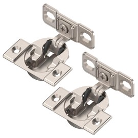 Blum 33B355AF22 Compact Face Fix Hinge 107° with Spring and Mounting Plate, incl Screws, Pack of 2