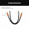 Fosi Audio 2RCA to 2RCA Cable 0.9Ft, Gold-Plated 2 RCA