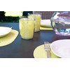 Kraftware Fishnet Oval Placemat for Any Outdoor Table, Lemon Yellow,