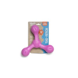 WEST PAW Zogoflex Air Skamp Tug-of-War Stick Dog Chew Toy – Hollow, Squishy Interactive Toy for Dogs, Puppies – for Chewing, Catch, Carry, Fetch, Dishwasher Safe, Latex-Free, Large 8.5", Hot Pink