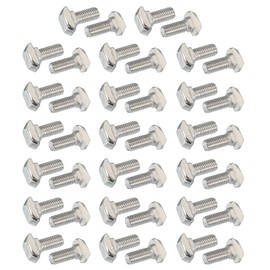 PATIKIL M5 x 10 mm Thread T-Slot Bolts, 40 Pcs Drop-in Bolt Hammer Head T-Bolt Standard 6 mm Sliding Screw Stud for 20 Series Aluminum Extrusion Profile, Silver