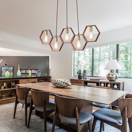 Kitchen Island chandelier Dining Room Light Fixture Farmhouse Pendant Lights Rustic Kitchen Light Fixtures5-Lights Industria Lighting for Kitchen Island Bedroom Dining Room Hallway entryway