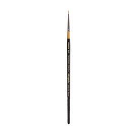 KINGART Premium Original Gold 9000-10/0 Round Series Artist Brush, Golden Taklon Synthetic Hair, Short Handle, for Acrylic, Watercolor, Oil and Gouache Painting, Size 10/0