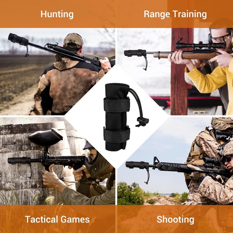 Pvnoocy Tactical Silencer Protective Cover, 3.8 cm x 15 cm,
