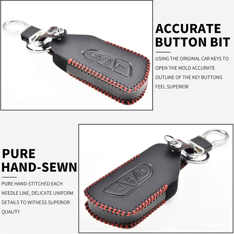 KASER Faux Leather Protective Case Key Fob Car Key Compatible