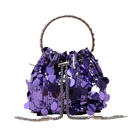 KARRESLY Evening Bag Bling Purse Shimmering Sequins Clutch Purses for Women Wedding Party Cocktail Prom Dinner, Purple