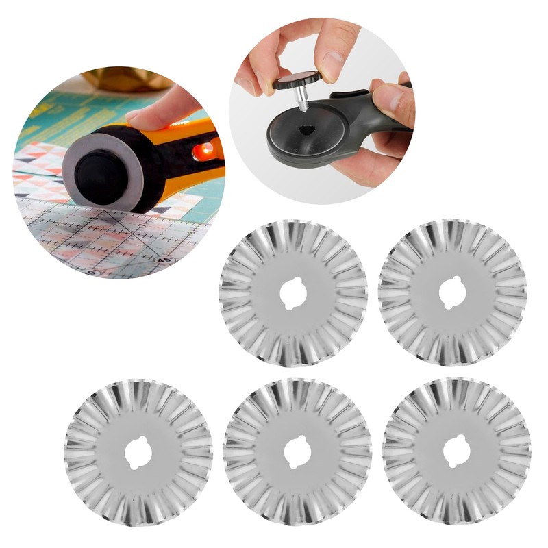 5Pcs Cloth Cutting Knife Blade Paper Cloth Hob Rolling Cutter