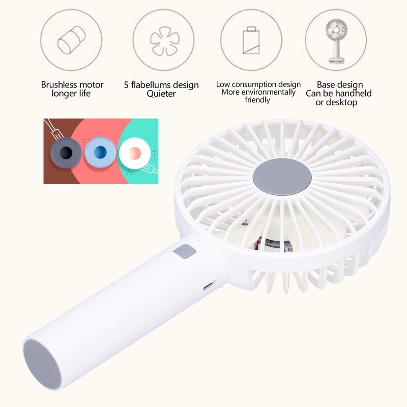 White Donut Shaped Small Fan Portable LED Night Light with