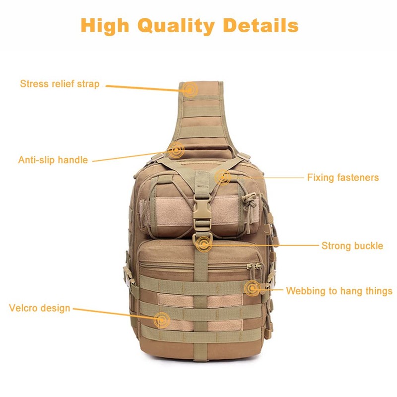 OUTLEYNY Men's Tactical Sling Bag Small Sling Backpack Military Rover