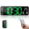 Reloj digital de 13 pulgadas, doble alarma con modo de