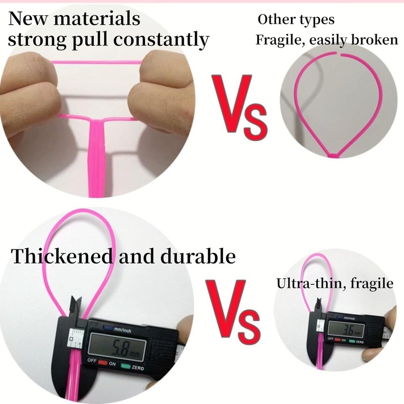 3pcs Topsy Tail Hair Tool, Pink Hair Looping Tool with