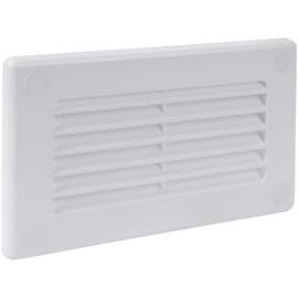 Vent Systems 110 x 55mm Rectangular Duct Grille - Straight or Flexible Pipe Inlet and Outlet Vent - HVAC System Heater, Cooling Duct Ventilation with Protective Grille