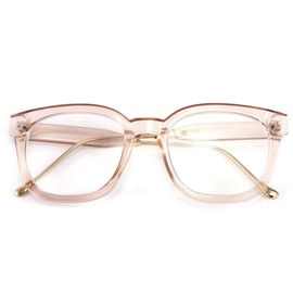 FEISEDY Square Computer Reading Glasses Simple Blue Light Blocking Glasses with Metal Hinges for Women and Men B2648(Champagne,200)