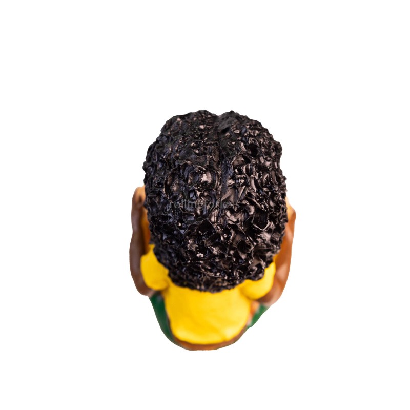 5.25" Small Rasta Jamaican Man Holding Bowl Polyresin Ashtray Decoration
