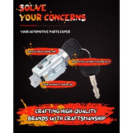 OE 12458191 Switch Lock Cylinder Compatible with Lock Cylinder w/2 Keys for Chevy for Malibu Impala Olds Alero for Pontiac Grand Am