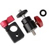 CAMVATE Camera 15mm Rod Clamp Adapter Articulated Mini Ball Head