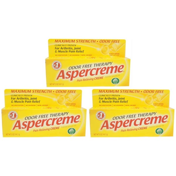 ASPERCREME Pain Relieving Creme 5 oz (Pack of 3)