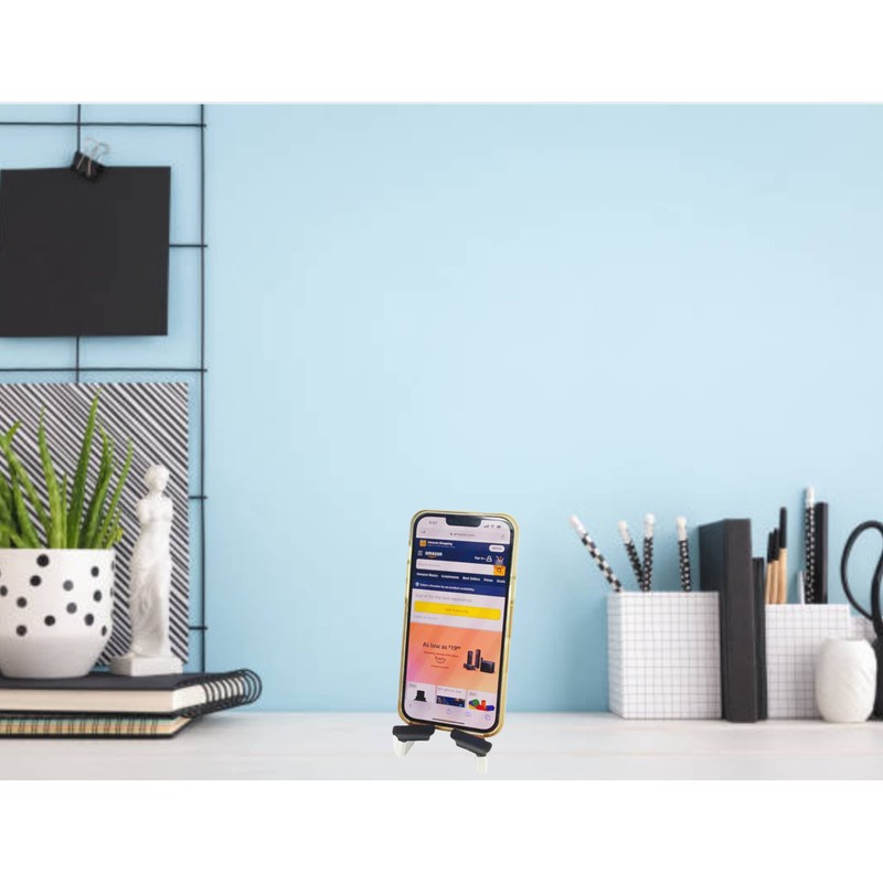 Foldable Aluminum Cell Phone Holder Stand for Desk (Dark Gray)