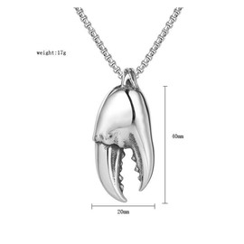 DACKLOONG Vintage Crab Claw Pendant Necklace for Women and Girls, Silver Chain with Crab Charm, Dainty Jewelry, Includes Gift Box