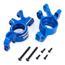Traxxas 7836-BLUE - Aluminum Steering Blocks, Left/Right, Blue