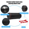 Genuine Leather Car Steering Wheel Cover, DIY Sewing Stitch on