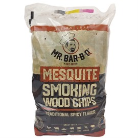 Mr. Bar-B-Q Mesquite Wood Smoker Chips, All Natural Wood Chips for Smokers, Works on Any Heat Source, Traditional Spicy Flavor, 100% Mesquite Wood Chips for BBQ, Grilling & Camping by Mr. Bar-B-Q (1.6 Lb Bag)
