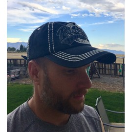 MINAKOLIFE Men Vintage Rock Shark Washed Baseball Cap Hat (Black)