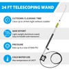 ExtraFein 24 FT Telescoping Pressure Washer Wand Extension, Aluminum Power