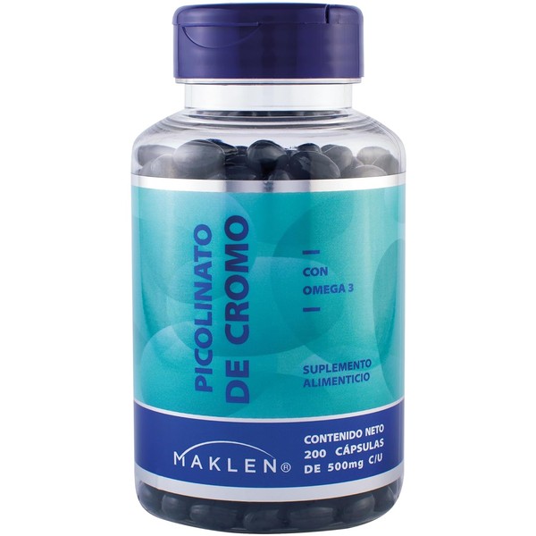 Maklen Picolinato de Cromo con Omega 3 - Suplemento Mineral