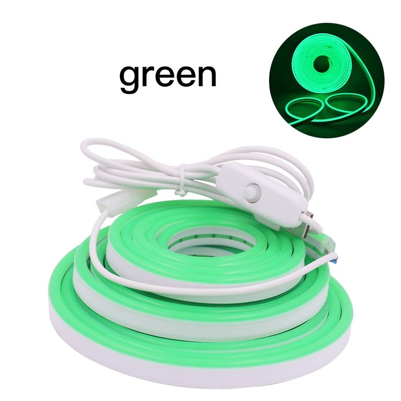 Wisada 5V LED Neon Light with Push Button On/Off [4m,