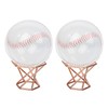 Klmnop 2 Sets Baseball Display Case, Round Clear Ball Holder
