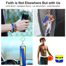 Stephen-Curry Silicone-Bracelet Stephen-Keychain Team-Pendant, #30 Cury-Signature Rubber Wristbands for Men, Basketball Decoration Wristbands Sports Accessories Stephen Fans Gifts for Boys (7-Pack)