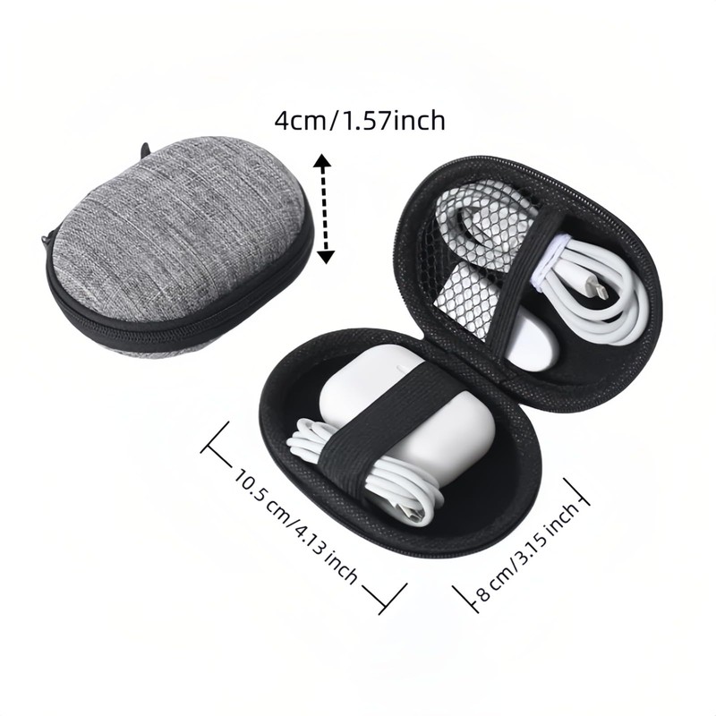 Chinshwehaw Electronic Accessories Organizer Bag: EVA Hard Shell Shockproof, Hard