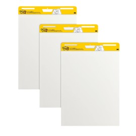 Post-it Super Sticky Wall Easel Pad, 25" x 30", 20 Sheets/Pad, 3 Pads/Pack (559VAD20 3PK)