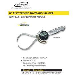 Digital Outside Caliper inch/Metric/Friction (35-OD6-H)