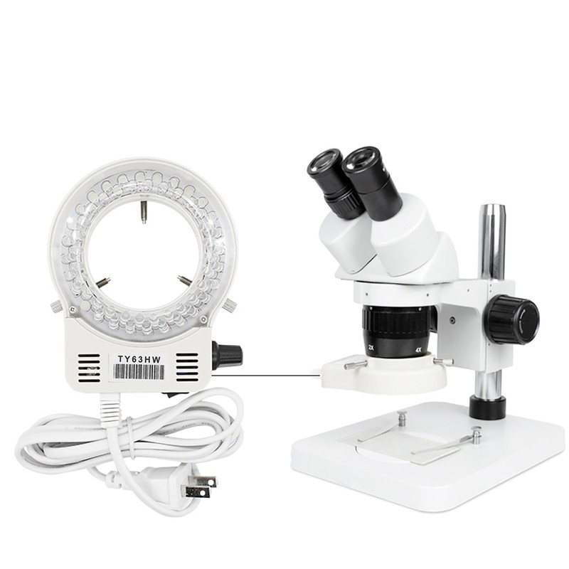 Microscope Camera Adjustable Dimmable LED Ring Light Source Lamp for