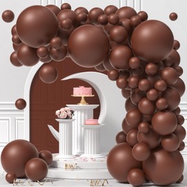 KALOR Brown Balloons 110 Pcs Different Sizes 18 12 10 5 Inch Latex Balloons Kit for Birthday Baby Shower Wedding Graduation Party Decorations