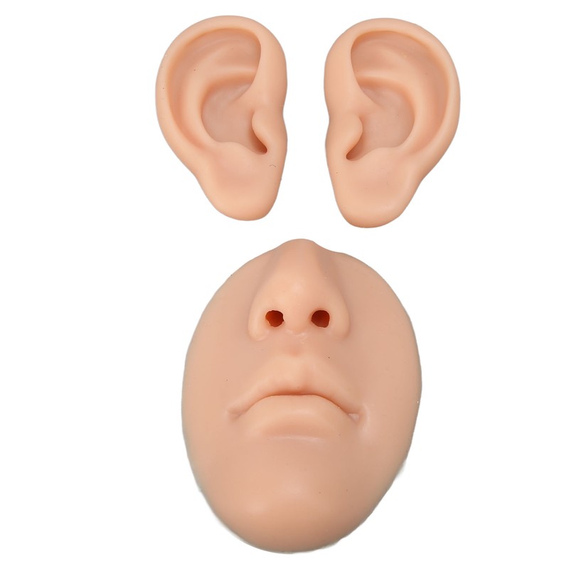Silicone Ear Model Novice Simulated 3D Nose and Mouth Model