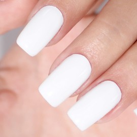 L'UGX White Gel Polish Christmas Pure White Nail Gel Polish 15ML Soak Off UV French Tip Gel Colors for Nails Art DIY Manicure at Home Salon Holiday Gifts for Women LGS-701N