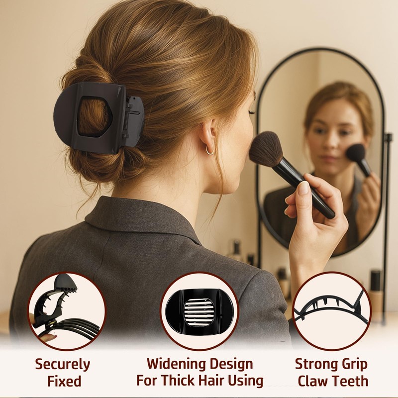 Duckbill Hair Clips for Women, Flat Hairs Claw Clip, Non-Slip