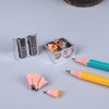 4 pieces silver double hole pencil sharpener, magnesium pencil sharpener,